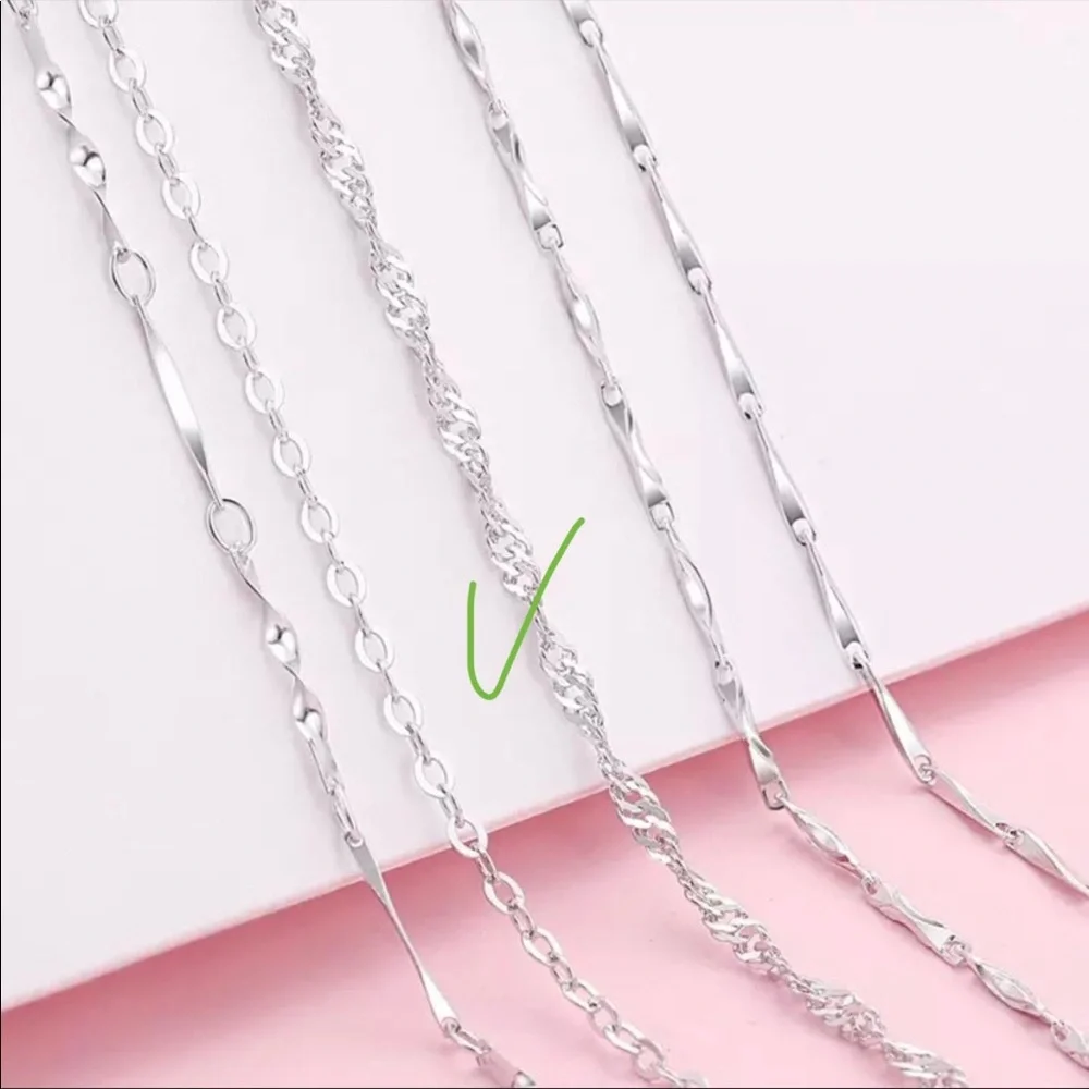 Anthropologie 925 Silver Sparkling Clavicle Chain Choker Necklace - Picture 4 of 16